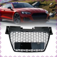 [chiwanji4x] Gloss Black Car Front Bumper Grille ABS Plastic Mesh Replacement for Audi TT TT Quattro