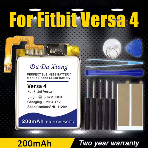 DaDaXiong 200mAh Battery For Fitbit Versa4 Versa 4 Smart Sport Watch + Tools