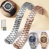 25*13mm Silver Stainless Steel Watch Strap For Patek Philippe Nautilus 5711 5726 Series Watchband Br