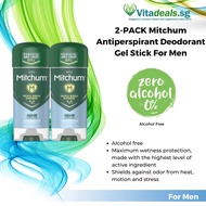 2-PACK Mitchum Antiperspirant Deodorant Gel Stick for Men, Fight Body Odor, Long Lasting, Triple Odor Defense Gel, 48 Hr