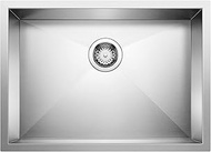 Blanco B443051 Quatrus 25" Undermount Single Basin Stainless Steel Kitchen Sink Refined Brushed