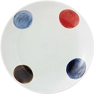 Hasami Ware 293092 Wazan 7-Inch Deep Plate, Plate, Approx. 8.7 inches (22 cm), Glazed Round Crest, M