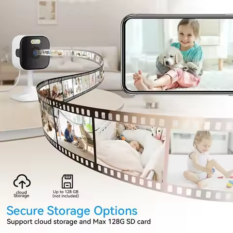 5MP HD Indoor Security Camera 2.4G/5G WiFi Surveillance Video Cam with Color Night Vision Human Dete