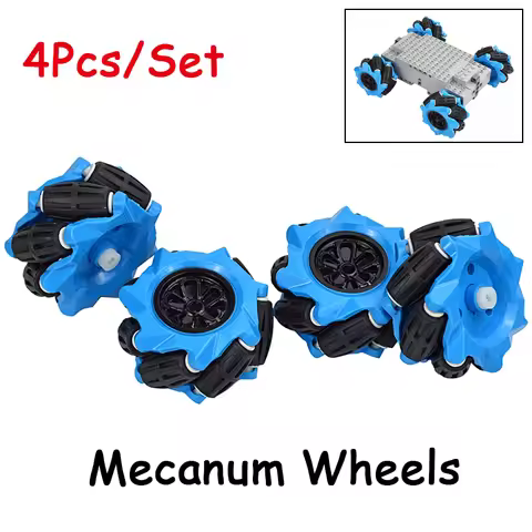 Mecanum Wheel MOC Technical Universal Omnidirectional Wheel for 45544 EV3 Robotics Model Parts DIY B