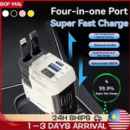 4in1 66W Car Charger Quick Charging USB Type C iphone Scalable Car Phone Charger Power Adapter