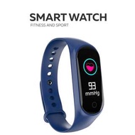 2018 新款 智能手錶－ WHATSAPP WECHAT FB Line 信息提示／來電顯示／來電拒接／遙控影相／血壓，心率監測／計步器／睡眠監測 Bluetooth Smart Watch （藍色）
