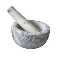 NORDIC LIGHT GREY MARBLE MORTAR AND PESTLE