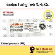 ( 19MM ) 5PV-F836B RXZ Logo Speedometer / Emblem Tuning Fork Mark 3D / Sticker Lambang Yamaha Speedo