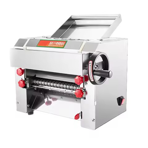Automatic Noodle Machine Electric Pasta Maker 2-in-1 Thickness Adjustable Stainless Steel Dough Roll