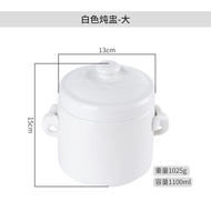 【LOVEEE】 Stew Pot Ceramic With Lid Double Lid Water-Proof Stew Household Birds Nest Soup Cup Steamed