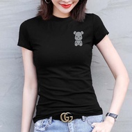 Microfiber Women Bearbrick sport T-shirt Gym Yoga Trainning Running Sport T-shirt