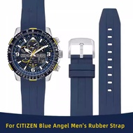 Curved end Watchband For CITIZEN Blue Angel Second generation JY8078 CB5848 silicone watch strap 22m sport Wristband Rubber belt