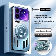 Kim Loại Rỗng vỏ làm mát Cho Xiaomi 17 Pro Max Mi 17 Pro 360 ° Xoay đế dạng nhẫn Magsafe Không Dây S