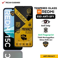 Tempered Glass ESD Anti Spy 0.18 mm Redmi 15C 14C 13X 13C 13 12C 12 4G 12 5G 10 4G 10 5G 10 2022 10A