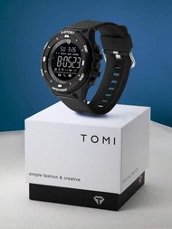 TOMI 乾電池電子運動手錶，簡約時尚和美國戶外風格，1入組，適合兒童、青少年、學生和日常使用