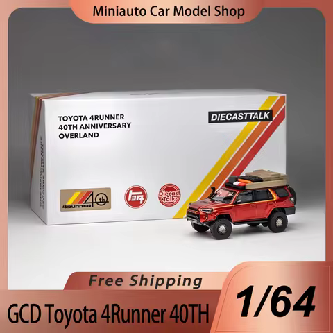 New In Stocck Diecasttalk Gcd 1:64 Toyota 4runner Alloy Miniature Diecast Model 40th Anniversary Ove