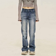 Starttheend อเมริกันเรโทรบานต่ํา เอว ขาดๆ ยับๆ เซ็กซี่ Cowgirl กางเกงยีนส์ ผู้หญิง หลากหลาย ยืดได้ ก