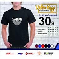Men's T-shirt Sabian Logo Drums Company Music Adult Size Unisex Cotton Combed 30s Distro Kage