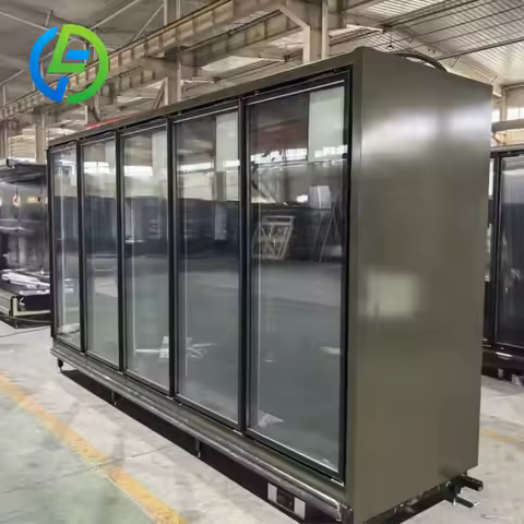 FL Customized Factory Price 4 Glass Door Beverage Upright Chiller Display Fridge Refrigerator Cooler