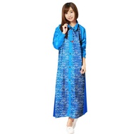 TDN飛躍側開背包雨衣連身雨衣前開式雨衣(藍色)