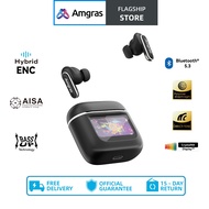 Amgras Eternity Ⅳ Ultra Smart Screen  earphone Bluetooth Wireless Earbud ANC Active Noise Transparen