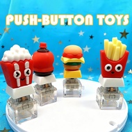 Hamburger And Fries Shaped Portable Keyboard Keychain Toys Finger Keyboard Caps Toy Gift Relief Y0p6