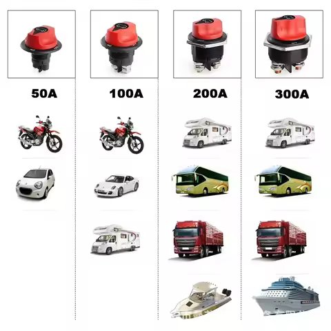 1pc DC 32V 50A 100A 200A300A Battery Isolator Battery Disconnect Switch Master Power Cut Off Switch 