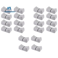 20Pcs 24mmx11mmx10mm Console Mixer Slider Fader Knobs Replacement for Potentiometer Gray Knob Black 