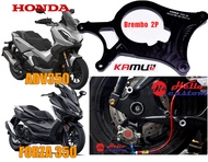 KAMUI ขาจับปั้มหลัง Brembo 2pot ADV350 / Forza350 ขนาด 240-245mm.