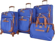 Designer Luggage Collection - 4 Piece Softside Expandable Lightweight Spinner Suitcase Set - Travel