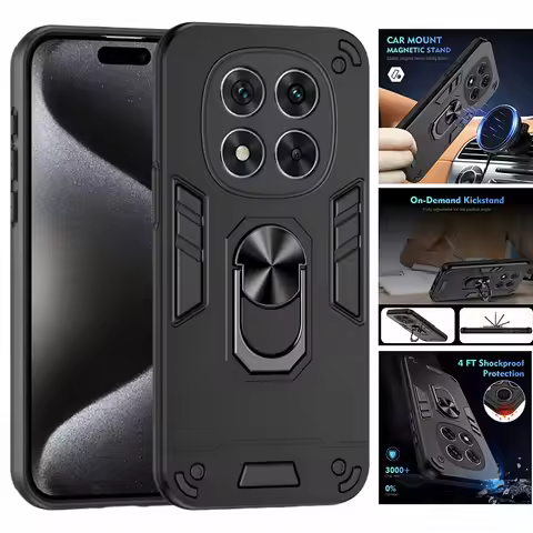 Shockproof Armor Funda For Xiaomi Redmi Note 14 Pro 5G 4G Case Magnetic Holder Ring Case For Redmy N