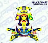 Decal Sticker Helm full face KYT DJ MARU