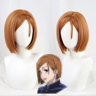 NEW Anime Jujutsu Kaisen Nobara Kugisaki Cosplay Shoes Wig Brown Boots Wig Women Role Play Wig Hallo