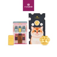 HABIB 0.5g 999.9 Gold Bar (Peranakan) and Cat Collection Set | 999.9 Gold Wafer (0.20g)