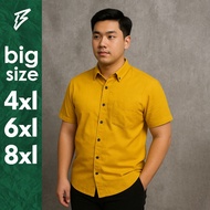 KEMEJA PLAIN SHIRT FOR ADULT MEN SHORT SIZEBIG JUMBO 4 XL 6 XL 8XL PREMIUM QUALITY