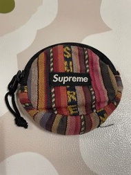 二手 Supreme Woven Stripe Coin Pouch 小包 零錢包 證件包 包 隨身包 包包