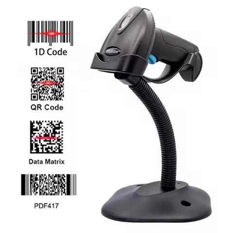 1D 2D Barcode Scanner with Stand qr Code Scanner with Holder Handheld Bar Reader Portable PDF417 DM