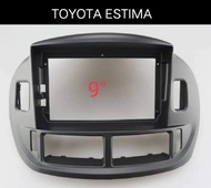 กรอบจอแอนดรอยด์ หน้ากากวิทยุ หน้ากากวิทยุรถยนต์ TOYOTA ESTIMA PREVIA ปี2004-2011สำหรับเปลี่ยนจอ Android 9"