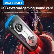 Vention Gaming USB Sound Card External Audio Amplifier with Volume Control Versatile Audio for PC La