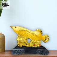 Golden Arowana Fish Statue For HomeDecor /health/ peace/ prosperity and wealth/Gift