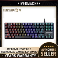 [ READY STOCK ] IMPERION TROOPER 7 Mechanical Gaming Keyboard (OTUM BLUE SWITCH / 87 KEYS)