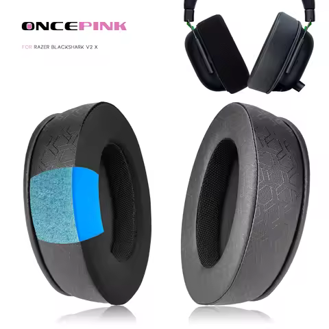 Oncepink Replacement Ear Pads for Razer Blackshark V2 X Headphone Cooling Gel Cushion Earpads Headse
