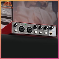 Rain❤ MD22 Portable Professional Sound Card 24-bit/192 KHZ USB Audio Interface with Loopback Monitor