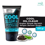Men's Biore Double Scrub Facial Foam Cool Oil Clear 100 gr