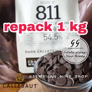 CALLEBAUT 811 DARK Callets 1 KG 54.5% Couverture Chocolate Chocolate