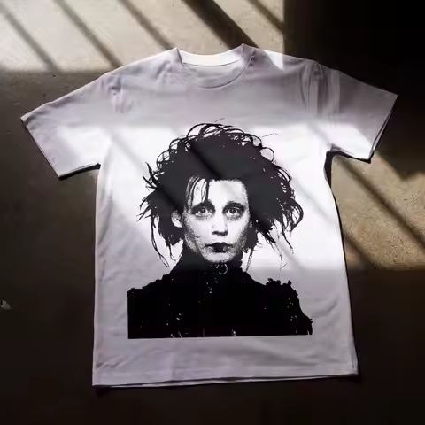 EDWARD SCISSORHANDS JOHNNY DEPP PORTRAIT TEE S-5XL
