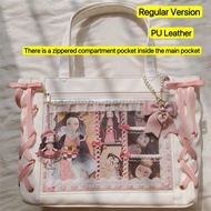 Halloween Japanese Sweet Women Ribbon Ita Bag Cute Lolita Girl Transparent Handbag Fashion Large Cap