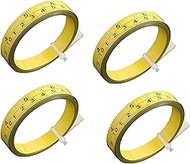 GEDEUBAN 4 PCS Self Adhesive Tape Measure Left to Right Reading, 78 Inches/200cm Imperial and Metric