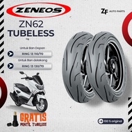 PAIR NMAX ZENEOS ZN62 MOTORCYCLE TIRE UNIT/ Ring 13 TUBELESS FRONT REAR NMAX