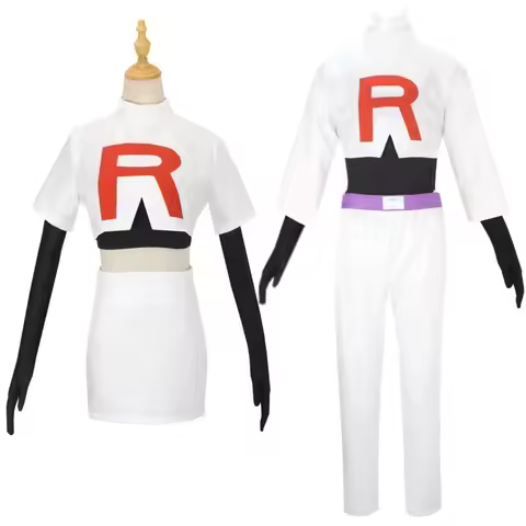 New game Rocket Team anime cosplay costume Jessie Musashi James Kojirou Halloween Carnival cosplay c